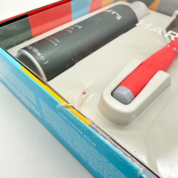 Harry’s Men’s Red Handle Razor Shave Gel Balm Gift Set New - Picture 7 of 9